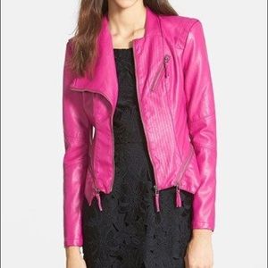 BlankNYC Faux Leather Pink Jacket NWT XS